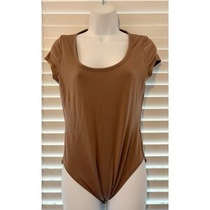 Old Navy Women's Fitted Scoop-neck Chocolate Brown Body Suit Size Small